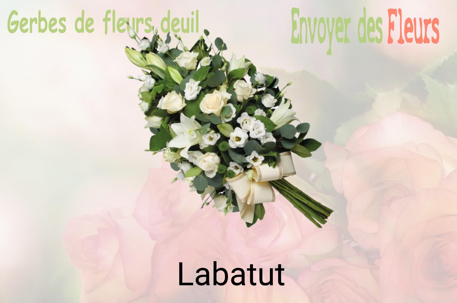 Gerbe de fleurs de deuil livrée à Labatut